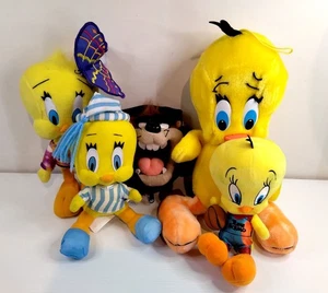 5 x Looney Tunes Plush Taz & Tweety Bird Lot Soft Toy INC 1971 tweety - Picture 1 of 12