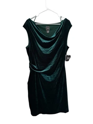 Vestido de terciopelo Jessica Howard para mujer talla 18 verde drapeado ceñido al cuerpo fiesta nuevo con etiquetas Foto 1 de 4
