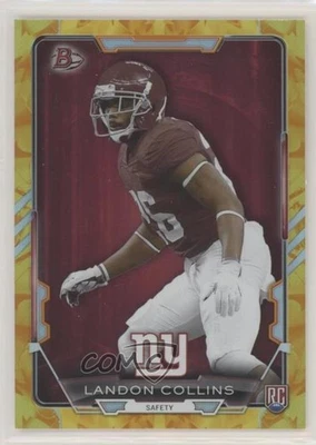 2015 Bowman Rookies Electric Yellow /99 Landon Collins #38 RC - Image 1 of 2