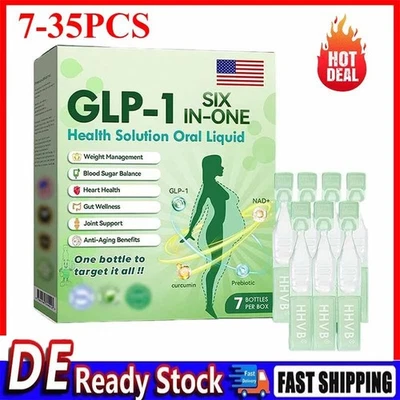 MARKENLOS 7-35PCS GLP-1 Six-in-One Health Solution Oral Liquld,one Bottle to Target DE