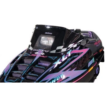 Parabrisas Cobra 11,5" negro/blanco comprobaciones para Polaris Indy 1988-1998 Foto 1 de 1