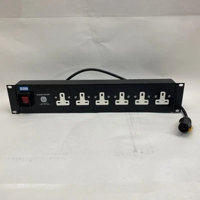 Olson 6-Way Rackmount Surge Filter PDU - 19" Panel with UK Sockets - Image 1 of 4