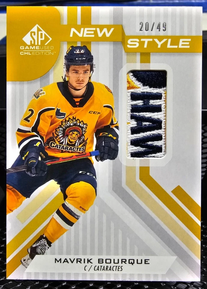 Mavrik Bourque 21/22 UD CHL SP Game Used New Style Patch /49 - Image 1 of 1