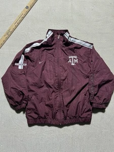 Vintage Nike Team Youth Sz Small Texas A&M Windbreaker ATM Maroon Small Flaw - Picture 1 of 6