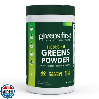 Verdes First Original Verdes en Polvo - 49 Superalimentos - Frutas y Verduras Orgánicas Foto 1 de 4