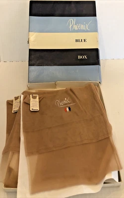 2 pares de medias de nailon cosidas Phoenix Shell Beauty 9 1/2 vintage sin usar Foto 1 de 4