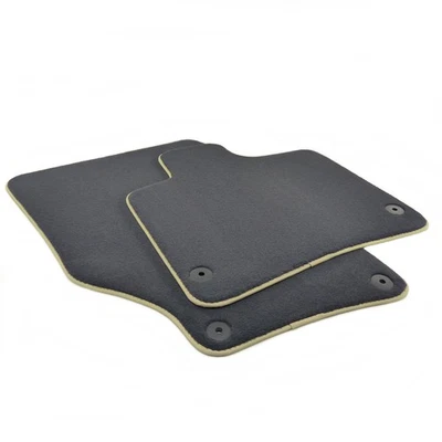 Premium Floor Mats Audi Front Q7 4L Original Fabric Velour Black - Image 1 of 3