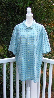Tommy Bahama Mens short sleeve one pocket button front top shirt 3XL silk cotton - Image 1 of 4