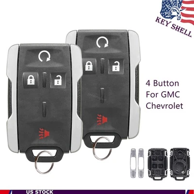 2 para Chevrolet Silverado 1500 2500 3500 2014-2019 arranque remoto llavero carcasa Foto 1 de 4