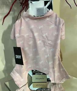 Dkny Pink With DKNY logo All Over Dog Pajama Size Small (S) Puppy Pet Clothing ￼ - Picture 1 of 3