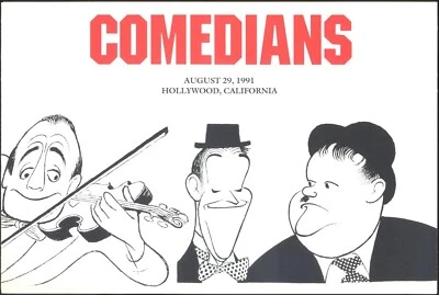 USA. 1991 Comedians (2566b) First Day Ceremony Program +Souvenir Page-FREE SHIP - Image 1 of 2