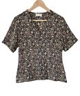 Vintage Principles Floral Blouse - Size 12 Shirt Top 90s Does 40s Land Girl WW2