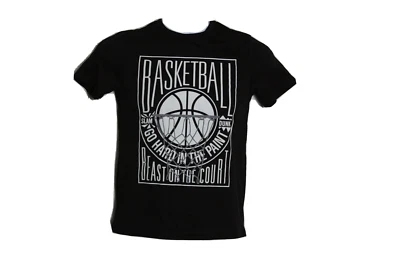 Tek Gear 男孩中号 10/12 黑色短袖 T 恤轻便聚酯纤维 — 第 1/3 张图片