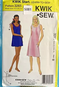 Patrón de costura Kwik 3265 Misses talla XS-XL Misses Camisetas Busto 31.5"-45" - Imagen 1 de 5