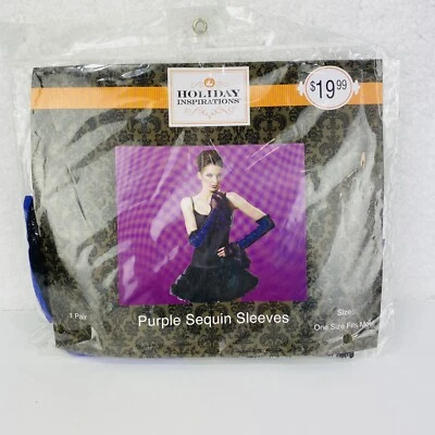 Holiday Inspirations Purple Sequin Sleeves Halloween Dress Up Costume One Size - Image 1 of 3