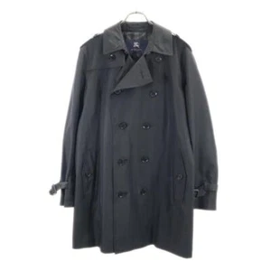 BURBERRY Sanyo Shokai Check Pattern silk trench coat L Gray Men's - Picture 1 of 10