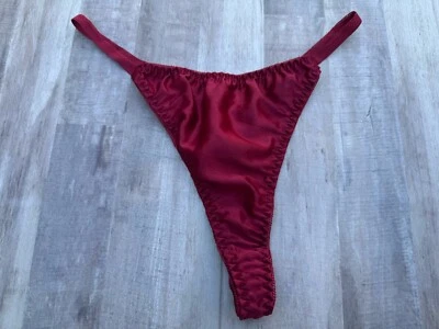 День святого Валентина глубокий красный треугольник атласной строки бикини стринги трусики размер XL - Изображение 1 из 4