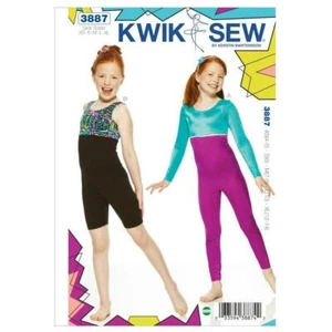 Kwik Sew Pattern K3887 3887 Girls Leotard Dance Wear Costume Sizes 4-14 NEW - Picture 1 of 2