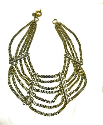 COLLAR GILES & BROS. TONO LATÓN con PEDRERÍA Foto 1 de 4