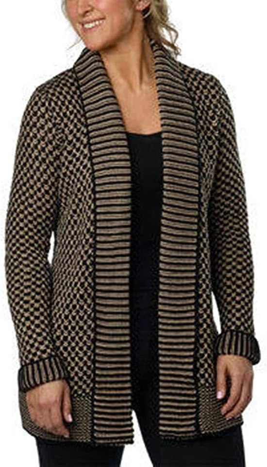 Matty M Womens' Collar Cardigan - TAUPE - Image 1 of 1