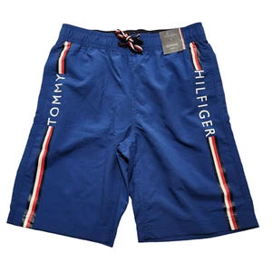 Tommy Hilfiger Boys Shorts Lined Swimming Pockets Blue Size XL - Picture 1 of 10