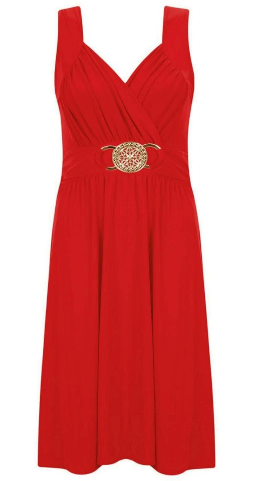 Mujer Hebilla Vestido Corto Dama Honor Bola de Fiesta Noche Graduación Más Talla - Imagen 1 de 1