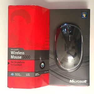 Microsoft Wireless Mouse 5000 MDL 1387 1364 New Old Stock Sealed for PC or MAC - Picture 1 of 11