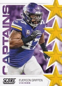 2019 Score - Captains Everson Griffen #C-20 - Vikings - Picture 1 of 2