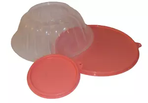 Anillo de gelatina Tupperware molde de gelatina 5 tazas coral guayaba naranja y color claro nuevo - Imagen 1 de 2