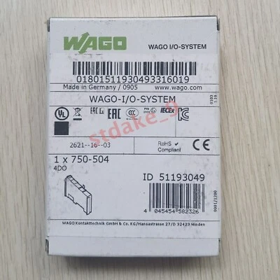 New WAGO 750-504 4-Channel Digital Output PLC Module Free Shipping 1PC - Image 1 of 4