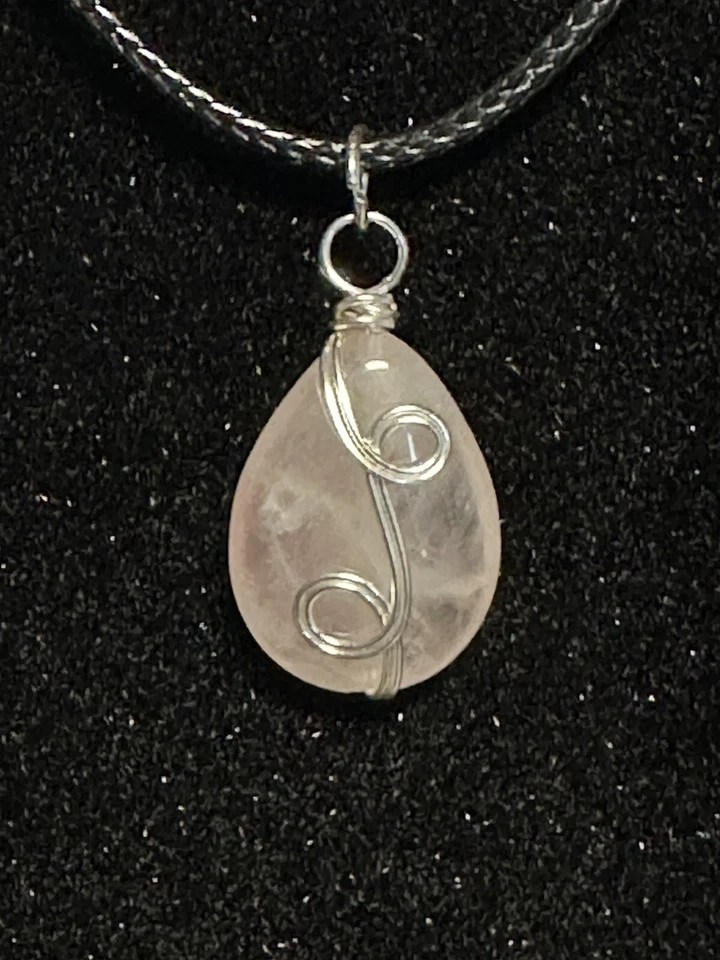 Collier Quartz Rose Perle Naturelle - Photo 1/2