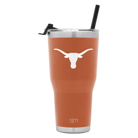 Simple Modern Officially Licensed Collegiate Texas Longhorns Orange 30oz Tumbler Cover