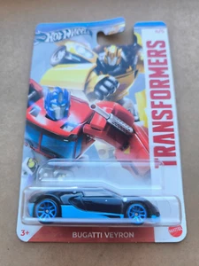 Hot Wheels TRANSFORMERS BUGATTI VEYRON BLACK BLUE 4/5 HWR63 - Picture 1 of 1
