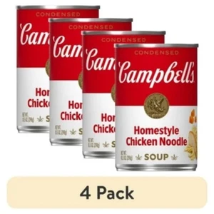 (4 pack) Campbell’s Condensed Homestyle Chicken Noodle Soup, 10.5 oz - Picture 1 of 10
