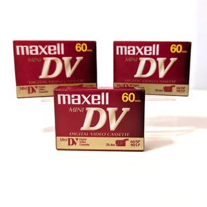 3 Maxell Mini DV Tapes DVM60SE Video Camera Camcorder 60 Min SP, 90 Min LP 70.5m - Picture 1 of 6
