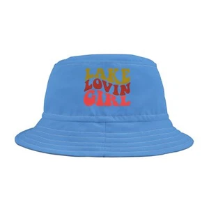 Lake Lovin Girl Bucket Hat, Summer Boating Hat, 2 Sizes - Picture 1 of 5