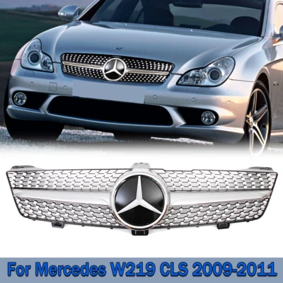 Front Upper Grille W/Emblem For 2009-2011 Mercedes Benz W219 CLS350 CLS550 CLS63 - Image 1 of 4