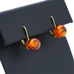 Ohrringe 333 Gold 8 Kt Gelbgold Bernstein Ohrschmuck Damen Wert 220,- - Bild 1 von 5