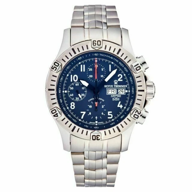 Revue Thommen Airspeed 16071.6125 44mm Stainless Steel Men's Wristwatch