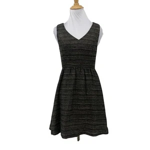 Anthropologie Moulinette Soeurs Dress Women 0P Petite Glissade Tweed Fit & Flare - Picture 1 of 13