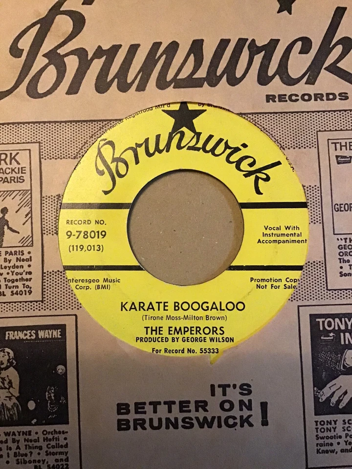 The Emperors - Karate Boogaloo / Same - Brunswick Demo - M- Foto 1 de 1