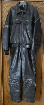 Arctic Cat Tek 10 Men's Leather Snowmobile Suit, Large Jacket, Large Tall Bibs - Image 1 of 4