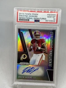 2019 Dwayne Haskins Auto RC Rookie Sensational Sig  PSA 10  POP 13 COMMANDERS - Picture 1 of 9