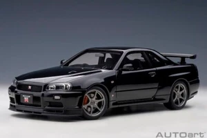 77407 AUTOart 1:18 Nissan Skyline GT-R R34 V Spec 2 Black Pearl - Picture 1 of 5