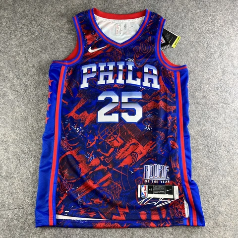 Nike Philadelphia 76er Jersey Ben Simmons #25 PHILA Rookie Of The Year Sz Medium Cover