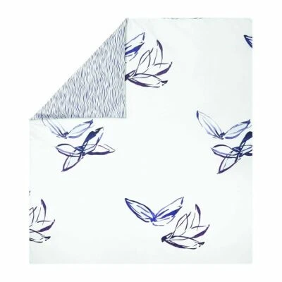 Funda nórdica Yves Delorme Queen 92x92" abstracta mariposas ondas Francia $495 nueva con etiquetas Foto 1 de 4