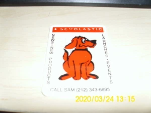 Vintage Scholastic Red Dog Bookmark advertising - Picture 1 of 2