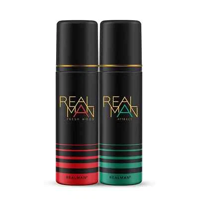 Desodorante REALMAN Fresh Mood & Attract, spray corporal fuerte, fragancia de larga duración Foto 1 de 3