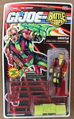Scarce G. I. Joe Battle Corps-Gristle #32 Urban Crime New On Card 1992  1/18 - Image 1 of 2