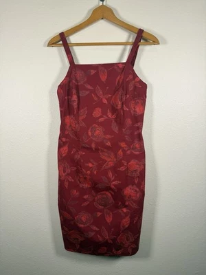 Vestido Vaina Faded Glory Rojo Rosa 100% Algodón Vintage Años 90 Grande Para Mujer’s Foto 1 de 4